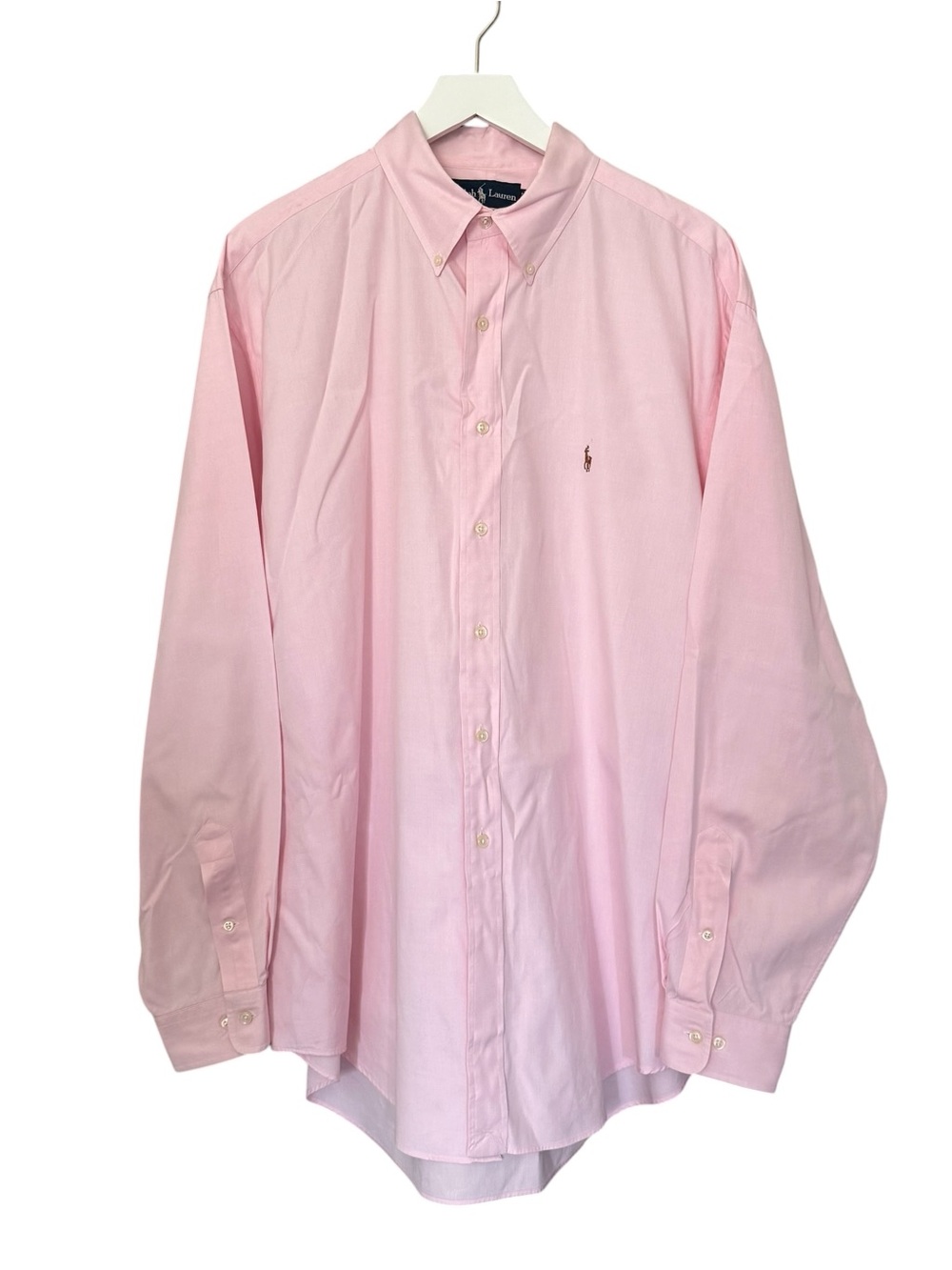 Ralph Lauren YARMOUTH Cotton Oxford Mens 17.5 36-37 Pink Button Down Shirt